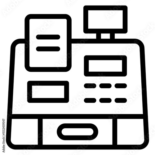 Vector Design Cash Register Icon Style
