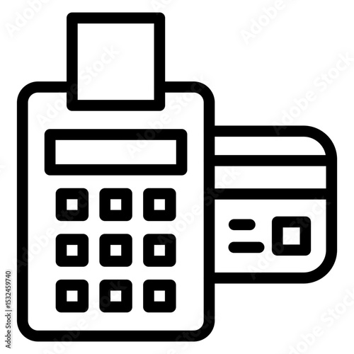 Vector Design Pos Terminal Icon Style
