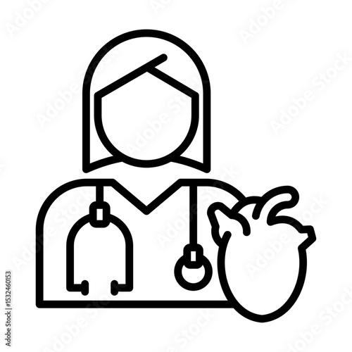 Cardiology Physician Heart Specialist Cardiologist Doctor Medical Care Single icon