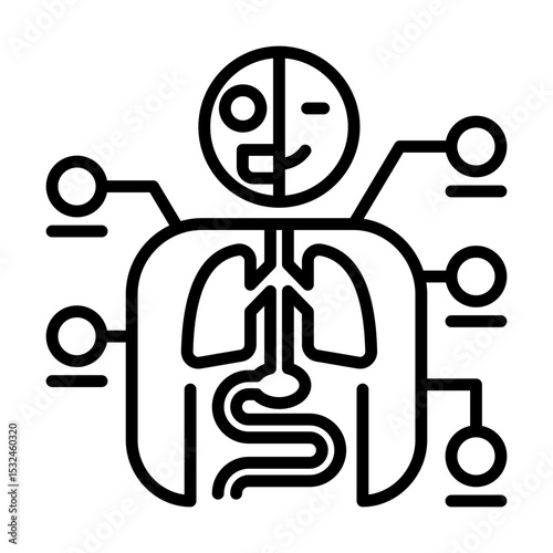 Anatomical Features Human Body Structure and Anatomy Single icon