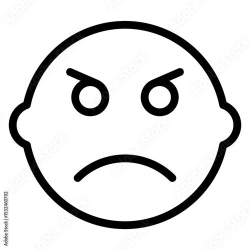 Vector Design Angry Icon Style
