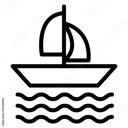 Vector Design Sailboat Icon Style