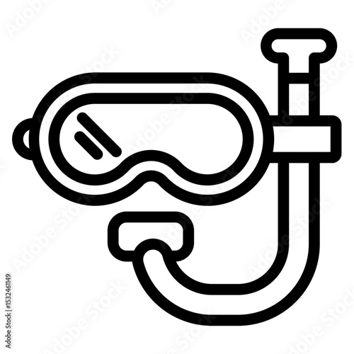 Vector Design Diving Mask Icon Style