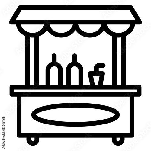 Vector Design Drinks Stall Icon Style