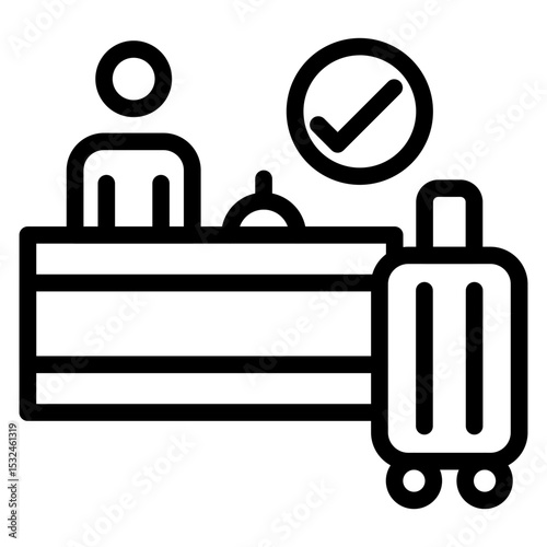 Vector Design Check In Icon Style