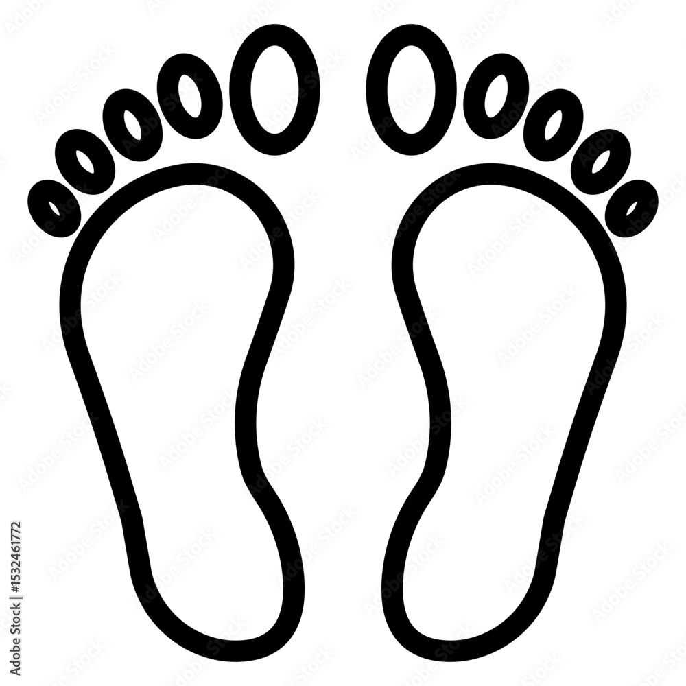 Obraz premium Vector Design Footprint Icon Style