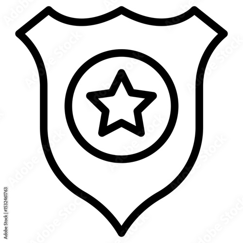 Vector Design Police Badge Icon Style