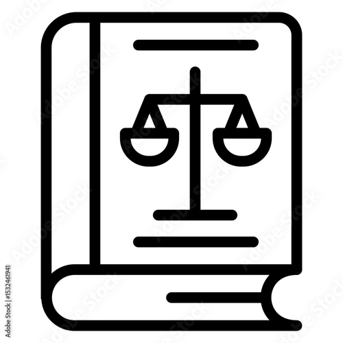 Vector Design Law Book Icon Style