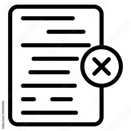 Vector Design Rejected Icon Style
