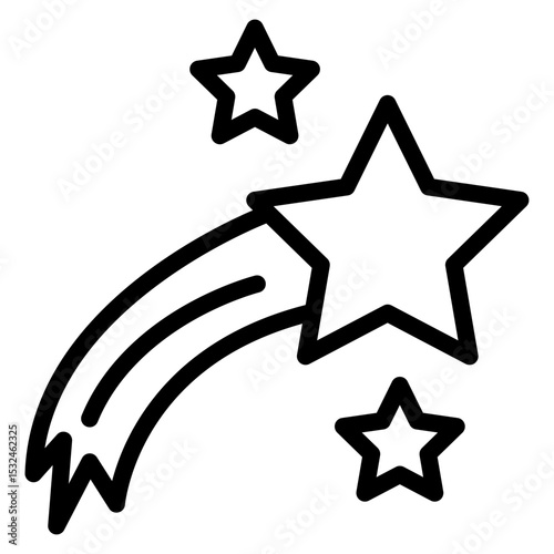 Vector Design Shooting Star Icon Style