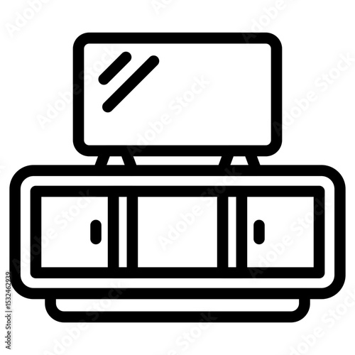 Vector Design Tv Table Icon Style