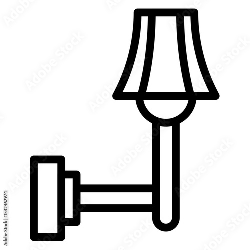 Vector Design Wall Lamp Icon Style