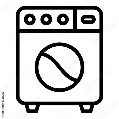 Vector Design Washing Machine Icon Style
