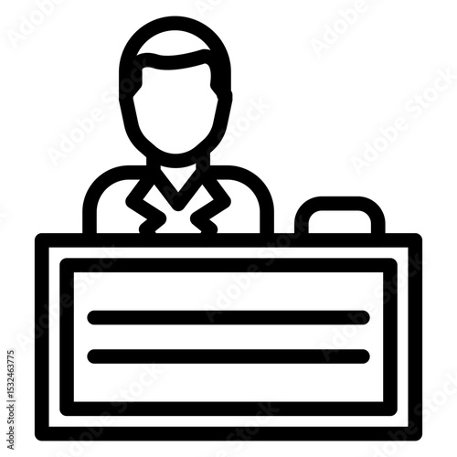 Vector Design Receptionist Icon Style