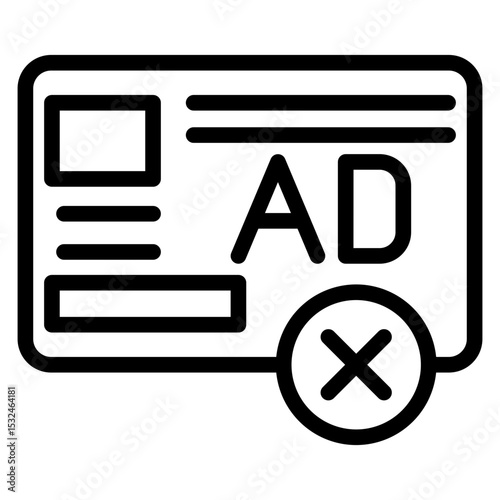 Vector Design Ad Blocker Icon Style