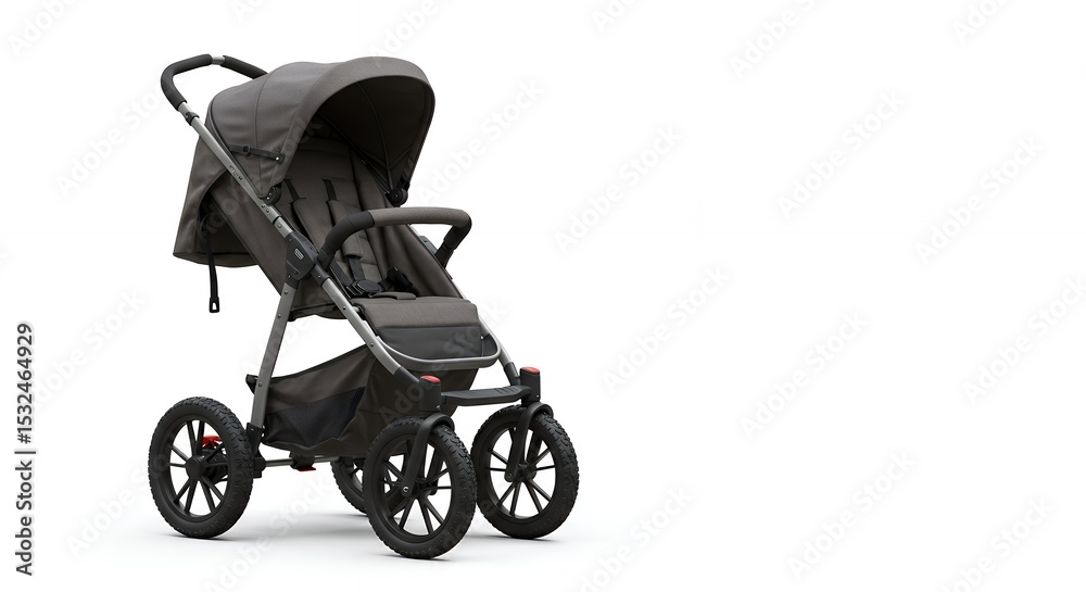 Fototapeta premium Gray baby stroller modern design