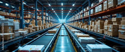 Efficient warehouse operations modern distribution center image industrial environment aisle perspective logistics optimization