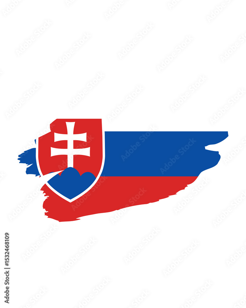 Fototapeta premium Grunge Style Slovakian Flag A Unique Artistic Representation