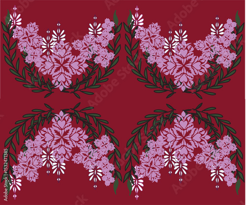seamless pattern with blooming orchids 