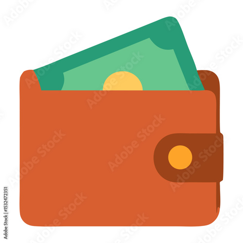 A close-up view of a wallet containing cash, set against a simple background, ideal for finance themes