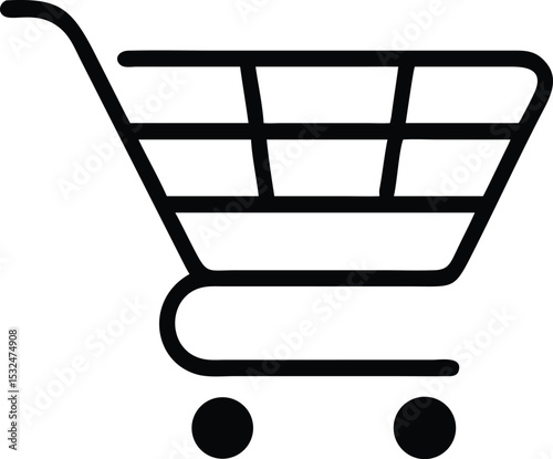 Shopping cart icon. Vector illustration