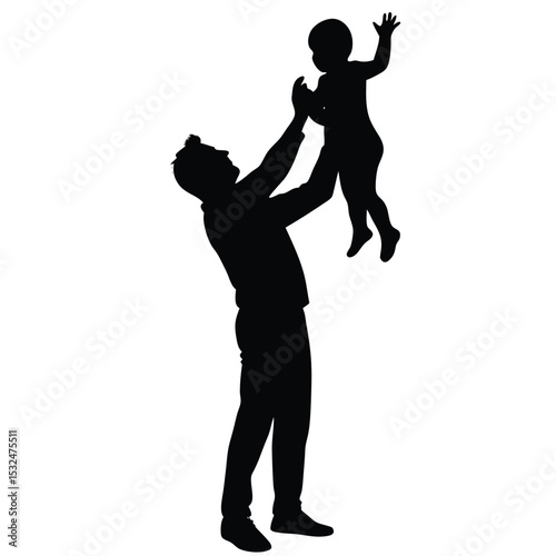 Father and Baby Silhouette A Loving Bond