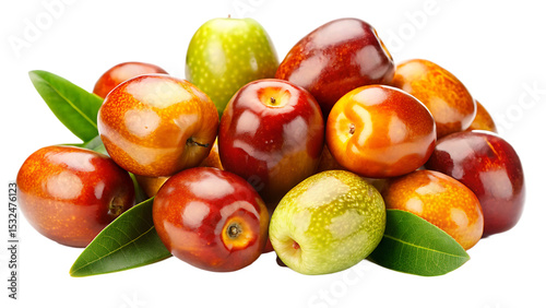 Jujubes fruit isolated on white background