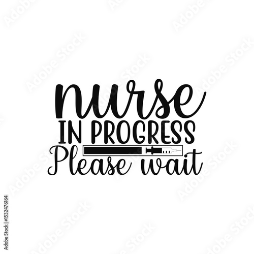 Nurse in Progress Please Wait Loading Bar SVG for Future Nurses