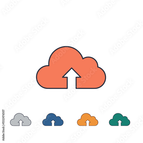 Harmonic Duotone Minimal Icons – Cloud Storage (Set)