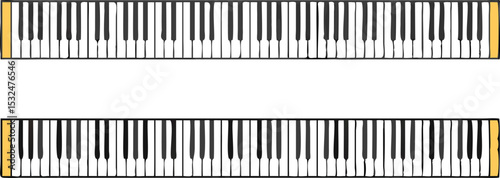 Piano keyboard set vector illustration