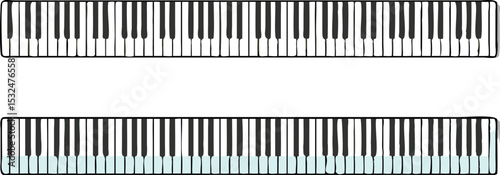 Piano keyboard set vector illustration