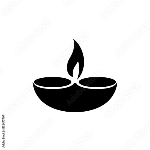 Diwali Diya Lamp Simple SVG