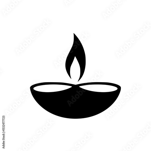 Diwali Diya Lamp Simple SVG