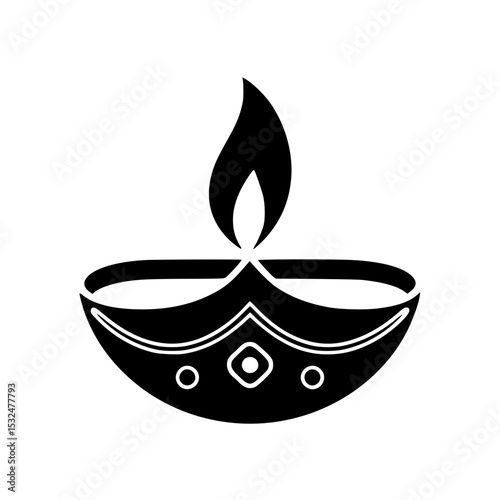 Diwali Diya Lamp Simple SVG