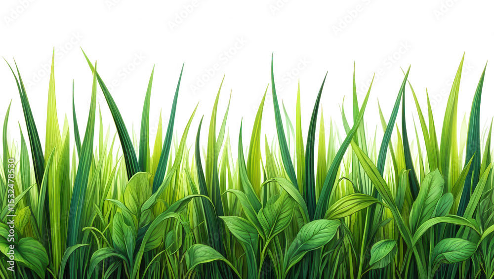 Fototapeta premium Green Grass Border