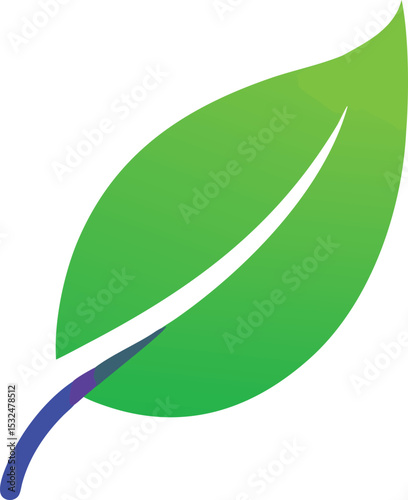Leaf green icon. Ecology logo. Vector illustration