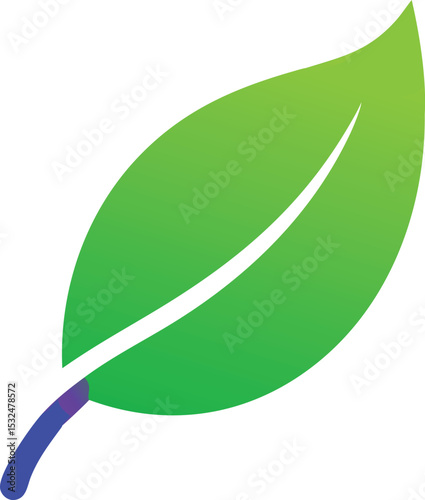Leaf green icon. Ecology logo. Vector illustration