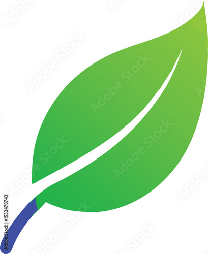 Leaf green icon. Ecology logo. Vector illustration