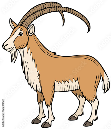 Stylized Ibex Drawing