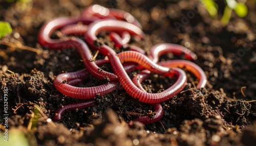 Worms in rich soil enhance garden health and promote plant growth