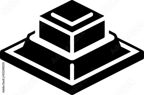 Object Scan Icon Silhouette Vector Illustration