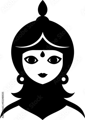 Bindi Silhouette Vector Illustration 