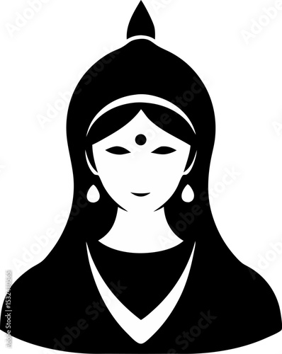 Bindi Silhouette Vector Illustration 