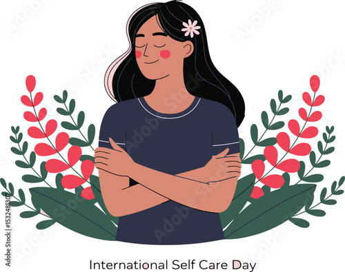 International Self Care Day illustration poster