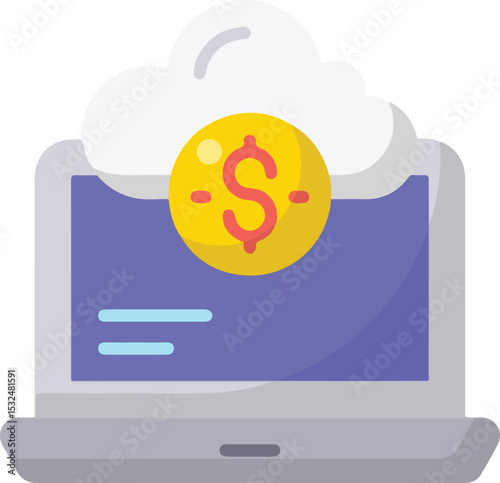 Bank Building Icon – Classic Finance and Monetary Services Vector EPS 10