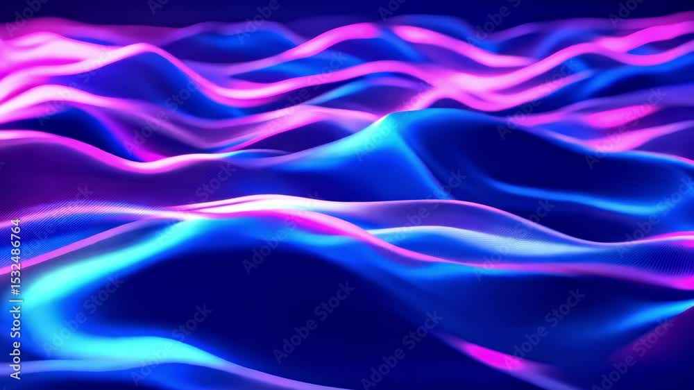 Abstract Flowing Blue Purple Light Waves Background Abstract Flowing Blue Purple Light Waves Background