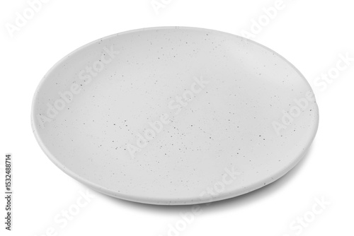 An empty plate on a isolated on transparent background