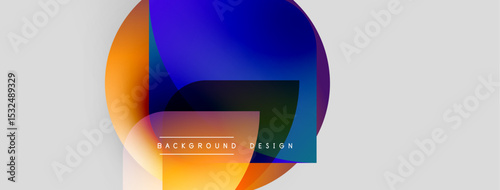 Abstract colorful circles overlap, creating dynamic visual effect. Background features text background design. Modern, vibrant composition.