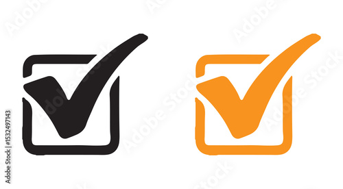 Checkmark isolated on white background. Correct vote choise isolated symbol icon vector illustration eps 10
