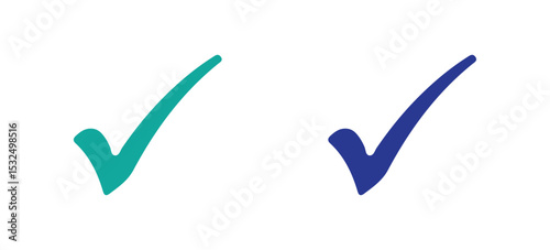 check mark icon set. Tick symbol in green color icon vector illustration eps 10